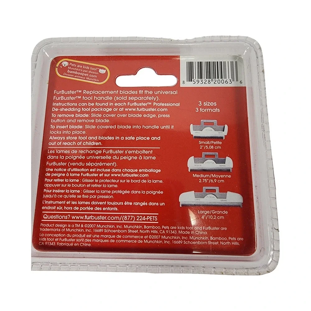 Bamboo Care FurBuster Cat Replacement Blade and Cover‎ 2 Inch Small 20063 NEW